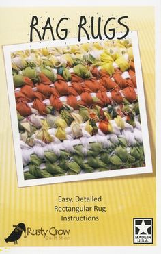 the cover of rag rugs easy detailed rectangle rug instructions by rusty crow book