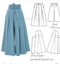 Skirt Sewing Tutorial, Projek Menjahit, Diy Sy, Stil Boho, Diy Vetement, Palazzo Pant, Sewing Skirts, Dress Sewing Patterns, Sewing For Beginners