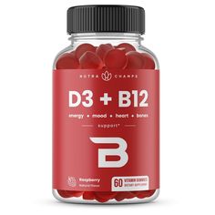 Vitamin's B12 and D3, "the sunshine vitamin", are some of the most effective solutions to support healthy energy levels, balance your metabolism, boost mood, and support bone strength and heart health. And now you get to conveniently enjoy them both in the form of an absolutely delicious gummy. Combined with Folate, B9, you have the perfect trio to feel healthier and happier! B12 and D3 can help provide you with a smooth flow of energy, focus, and positivity to take on the day. Our gummies use t Heart Bones, D3 Vitamin, Gummy Vitamins, Vitamins For Women, Mood Boost, Healthy Energy, Vitamin B12, Vitamin D3, Natural Energy