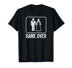 a black t - shirt with the words game over printed on it