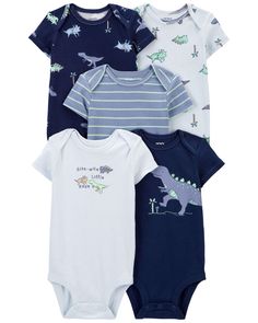 Crafted in snugly soft cotton with short sleeves and super cute prints, these bodysuits are perfect for stocking up. Boy Essentials, Woman Costumes, Carters Size Chart, Boy Doll Clothes, Cool Baby, Baby #5, Future Children, Carters Baby Boys