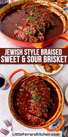 jewish style braised sweet and sour brisket