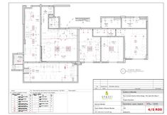 the floor plan for an office building with four floors and one room on each side