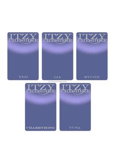 six blue business cards with the words tax challenge on them