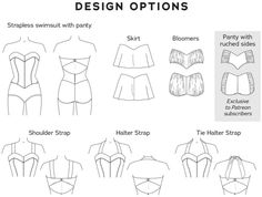 the instructions for how to make an origami swimsuit with straps and bras