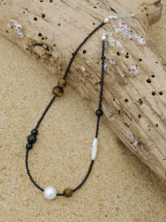 Black Agate Tiger Eye Stone Natural Pearl Necklace Small Design Splice Beaded Collar Chain – floysun Aesthetics Necklace, Natural Pearl Necklace, Collar Chain, Beaded Collar, Chanel Earrings, Tiger Eye Stone, Black Agate, Eye Stone, Unique Gemstones