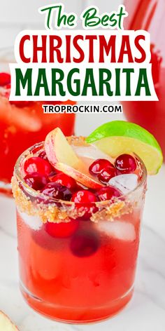 the best christmas margarita recipe with cranberry and lime