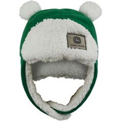 This John Deere J2H159GTT2 Kids' Trapper Winter Hat is made of 100% polyester for durability. Machine washable, this toddler winter hat with ear flaps has a soft, fuzzy lining for comfort and a John Deere brand tag for style.  Constructed of 100% polyester for long-lasting use  Includes ear ands and Velcro straps for extra protection and a secure fit  The soft and fuzzy lining makes this kids' winter hat very comfortable  The John Deere brand tag allows for brand styling  Machine washable for ea Toddler Winter Hat, John Deere Kids, John Deere Hats, Hat With Ear Flaps, Flap Hat, Ear Flap Hats, Toddler Winter, Kids Beanies, Trapper Hats