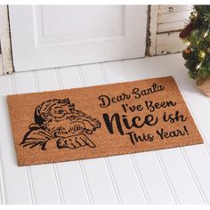 Dear Santa Doormat - D&J Farmhouse Collections Blue Lotus, Friends With Benefits, Farmhouse Style Decorating, Your Shoes, Dear Santa, Farmhouse Christmas, Yellow Roses, Christmas Eve, Winter Christmas