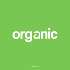 the word organic is written in white on a green background, with an arrow pointing to it