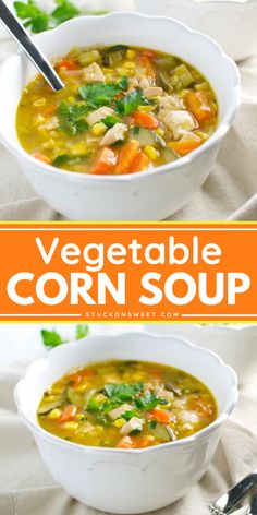 You don't want to miss out on this easy winter recipe! This simple vegetable soup will give you a hearty and healthy soup to enjoy. Learn this vegetable corn soup recipe and impress your family with this warm meal! Simple Vegetable Soup, Easiest Dinner Recipes, Easy Winter Recipes, Corn Soup Recipes, Easiest Dinner, Big Family Dinner, Weeknight Dinner Ideas, Recipes For The Family