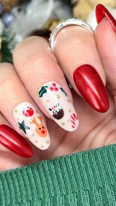 Art Noel, Christmas Tree Nails, December Nails