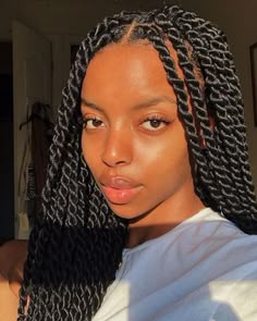 Senegalese Twist Hairstyles, Cute Summer Hairstyles, Big Box Braids Hairstyles, Box Braids Hairstyles For Black Women, Braids Hairstyles Pictures, Twist Braid Hairstyles, Protective Hairstyles Braids, Senegalese Twist, Hair Twist Styles