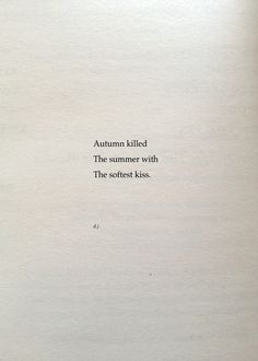 an open book with the words autumn killed in black ink on it's cover