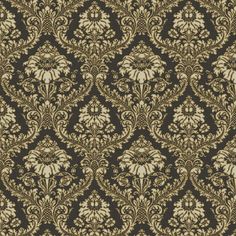 an ornate wallpaper pattern in brown and beige