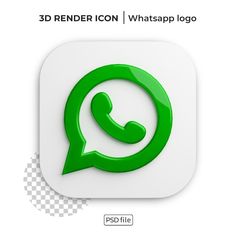 the icon for whatsapp is shown with an image of a green phone on it