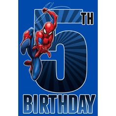 the 6th birthday card for spiderman