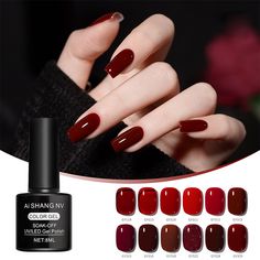 ❤️Style: Fashion 
#nailpolish #nailart #women #wholesale #onlineshop Cherry Red Nail, Gel Press