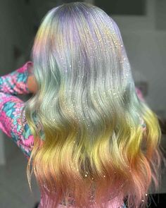 Pastel Hair Color Ideas, Pastel Hair Colors, Pastel Green Hair, Pastel Rainbow Hair, Ashy Hair, Pastel Blue Hair, Green Hair Dye, Cotton Candy Hair, Blue Ombre Hair