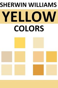 the color scheme for sherylin williams's yellow colors