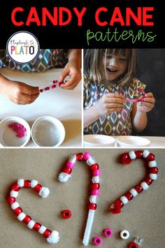 some candy canes are made to look like the letters k and l, while others make