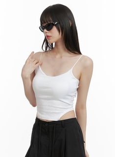 solid-cami-top-with-pads-cy414 / White Spring Cami Top With Built-in Bra, Casual Tops With Built-in Bra For Day Out, Basic Cotton Tops With Built-in Bra, Fitted Tank T-shirt For Summer, Summer Cropped Fitted Tank Top, Cropped Fitted Tank Top For Summer, V-neck Top With Built-in Bra For Day Out, Trendy Tank T-shirt For Spring, Fitted Crop Top Tank For Day Out