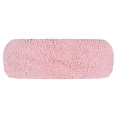 a pink bath mat on a white background