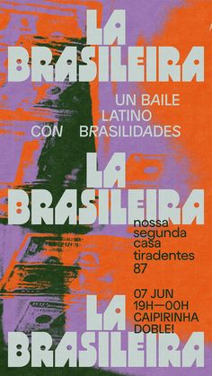 an advertisement for a concert in spanish with the words la braillera on it