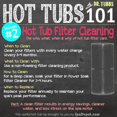 a blackboard with instructions on how to use hot tubs and other cleaning products