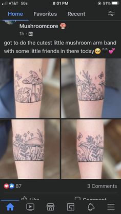 the tattoo on this person's arm is very cute and it looks like they are having