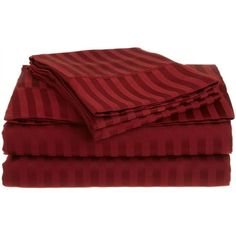 red and black striped sheets folded on top of each other