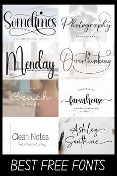 the best free font styles for any type of lettering, including calligraphy and handwriting