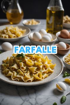 A photo of a  Farfalle which is a type of Homemade pasta Handmade Pasta, Bowtie Pasta, Dinner Guests, Dinner Guest