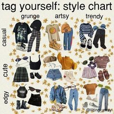 Artsy Grunge, Types Of Clothes, Tag Yourself, Style Chart, Mood Clothes, Outfits Retro, Art Outfits, Artsy Outfit, Fashion 90s