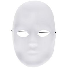 Dimensions:     Length: 8 1/2"   Width: 5 1/2"      Package contains 1 mask. White Male Full Face Mask is primed and ready to decorate with paint, feathers, beads, fabric and more. The mask is made of a sturdy, plastic material with an elastic band to hold it in place. It includes a project sheet with instructions for eight different mask designs. White Adjustable Masks And Prosthetics For Masquerade, Adjustable White Masks And Prosthetics For Masquerade, Adjustable White Masks And Prosthetics, Adjustable White Mask, Paint Feathers, Beads Fabric, Mask White, Mask Designs, Full Face Mask