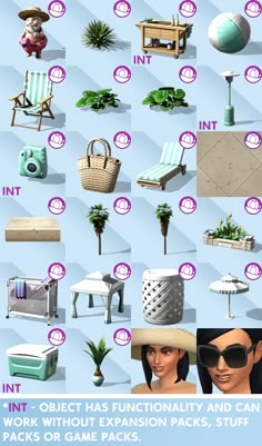 an image of various objects that can be found in the game