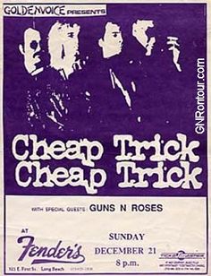 an old concert poster for the band cheap trick