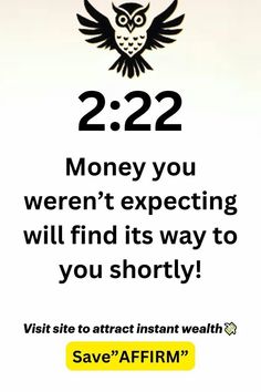 an ad for affirm showing the message 2 22 money you weren't expecting will find its way to you shortly