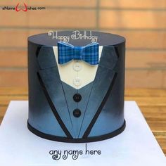 Stylish Birthday Cake for Boy with Name Stylish Birthday Cake, Birthday Cake For Boy, Suit Cake, Cake For Boy, Bachelor Cake, Nice Cakes