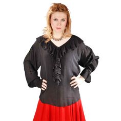 Barbarossa Female Pirate Blouse Wedding Dress Top Styles, Pirate Dress, Steampunk Woman, Steampunk Women, Ruffled Blouse