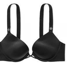 Nwt Shinestrap Bombshell Bra 2024 Vs Fashion Show 34 C Vs Fashion Show, Vs Fashion Shows, Women's Intimates, Black Silver, Fashion Show, Victoria's Secret, Bra, Full Service, Silver