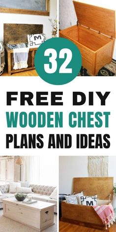 the best diy wooden chest plans and ideas to make them look like they have been built