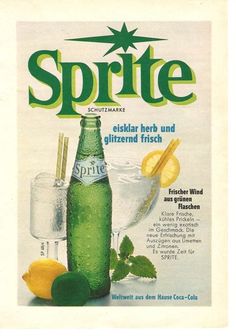 an advertisement for sprite sparkling lemonade