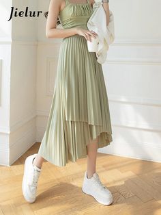 The most elegant attire, perfect for any occasion, is this new dress. The flattering cut and subtle color palette make it a perfect addition to your wardrobe. Do you wanahavit? Long Skirt For Women, Black G, Empire Dresses, Elegant Attire, 2024 Spring Summer, Long Skirts For Women, Skirt For Women, Empire Dress, Mid Length Skirts