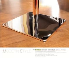 the modern style table is made out of metal