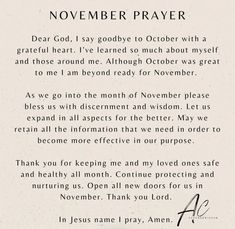 a poem written in black and white with the words dear god, i say goodbye to october