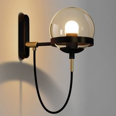 Lights of Scandinavia - Höskulle - Illuminate your home with the perfect blend of modern and postmodern style. Höskulle's wall-mounted E27 fixture is perfect for bedrooms Lamp Bathroom, Black Wall Lamps, Glass Wall Lights, Copper Glass, Brass Wall Light, Nordic Modern, Glass Lamp Shade