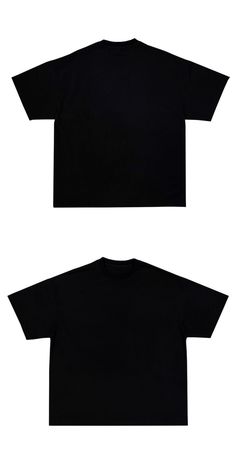 two black t - shirts on white background