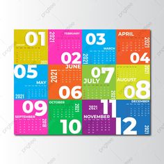 a colorful calendar is hanging on the wall