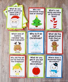 printable christmas cards for kids to help them learn how to read the words and pictures